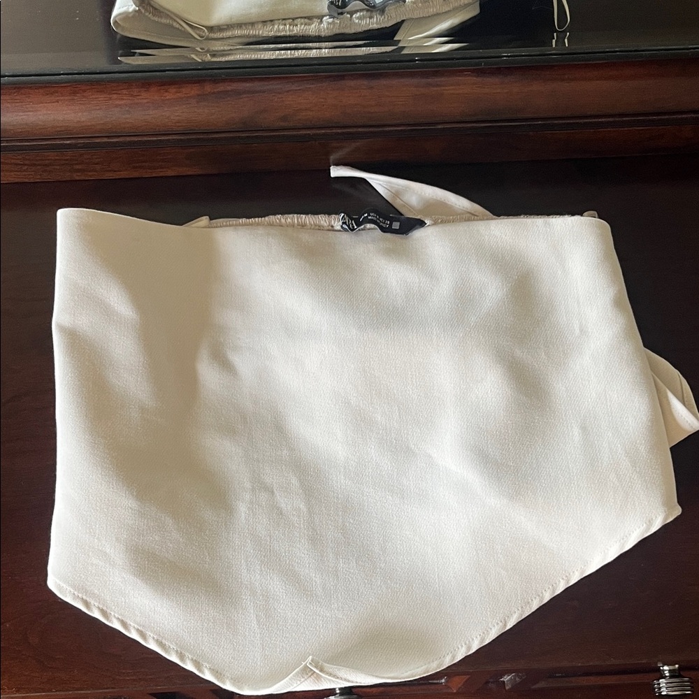 Zara Bandeau Cream Top